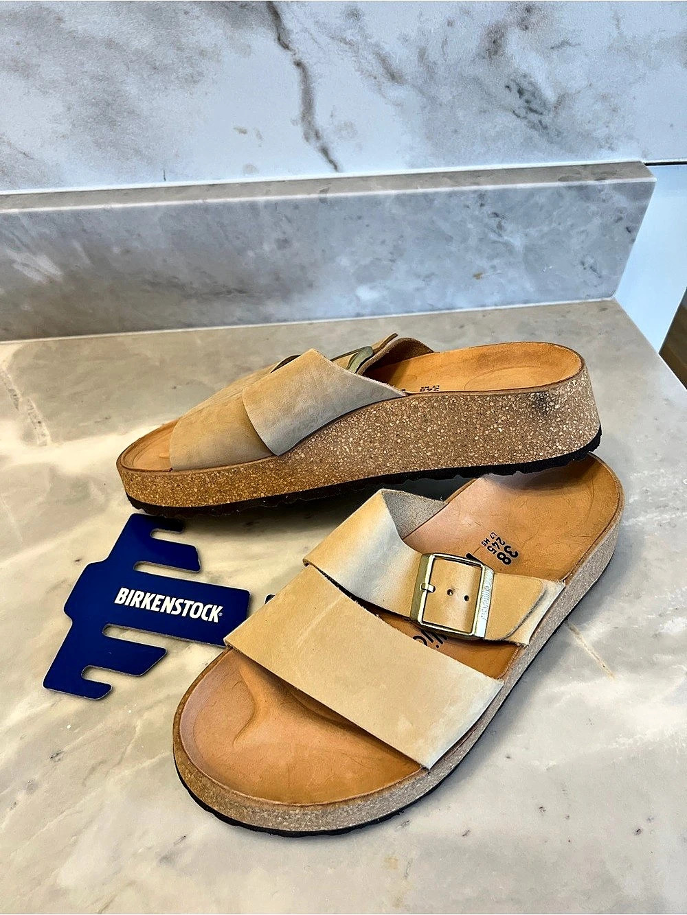 Birkenstock New Papillio Arizona Platform Sandals Brown EU 38